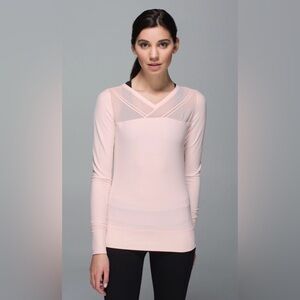 Lululemon Just Breathe Long Sleeve - Heathered Parfait Pink